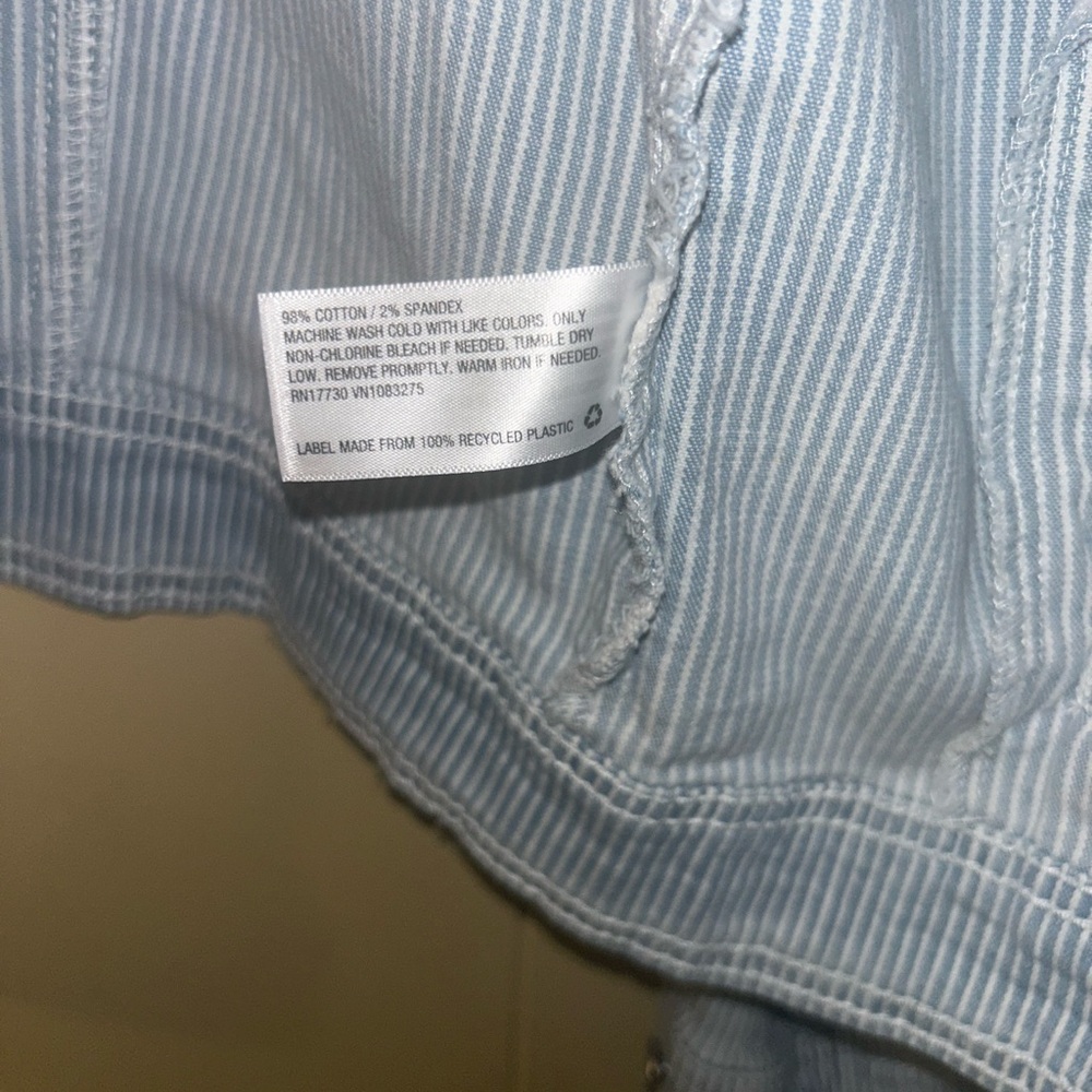 Universal Thread Pinstriped Denim Jacket - image 4
